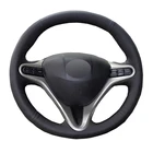 Ручное шитье чехол рулевого колеса автомобиля Обёрточная бумага Корова кожа замша для Honda Civic 8 Civic Тип R 2006 - 2008 2009 2010 2011 (3-спица)