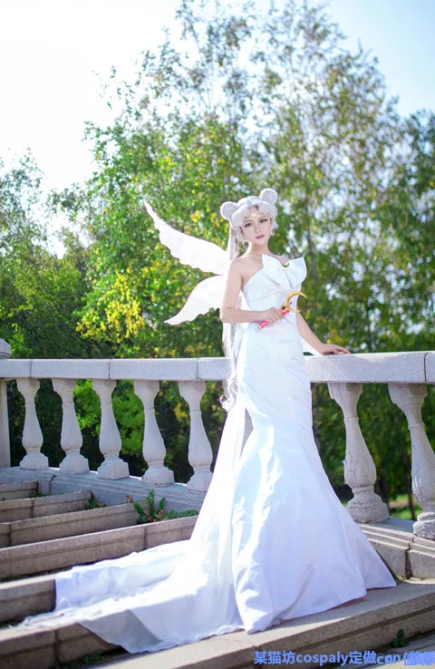 

Anime Sailor Moon Tsukino Usagi Cosplay Costume Wedding Formal Dress Halloween Carnival Uniforms Wigs Cosplay Custom Made
