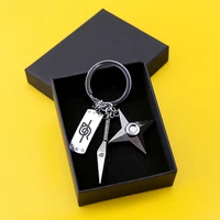 anime keychain sasuke key chain pendant akatsuki hat keychain key holder charm chaveiro jewelry souvenir gift for fans