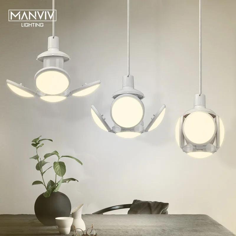 Креативная Светодиодная лампа E27 светодиодная 40 Вт потолочный вентилятор 85 265 в