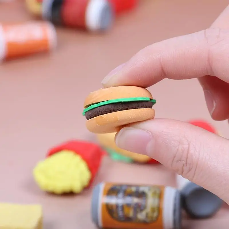 

Eraser simulation food cartoon hamburger cola hot dog sandwich toy
