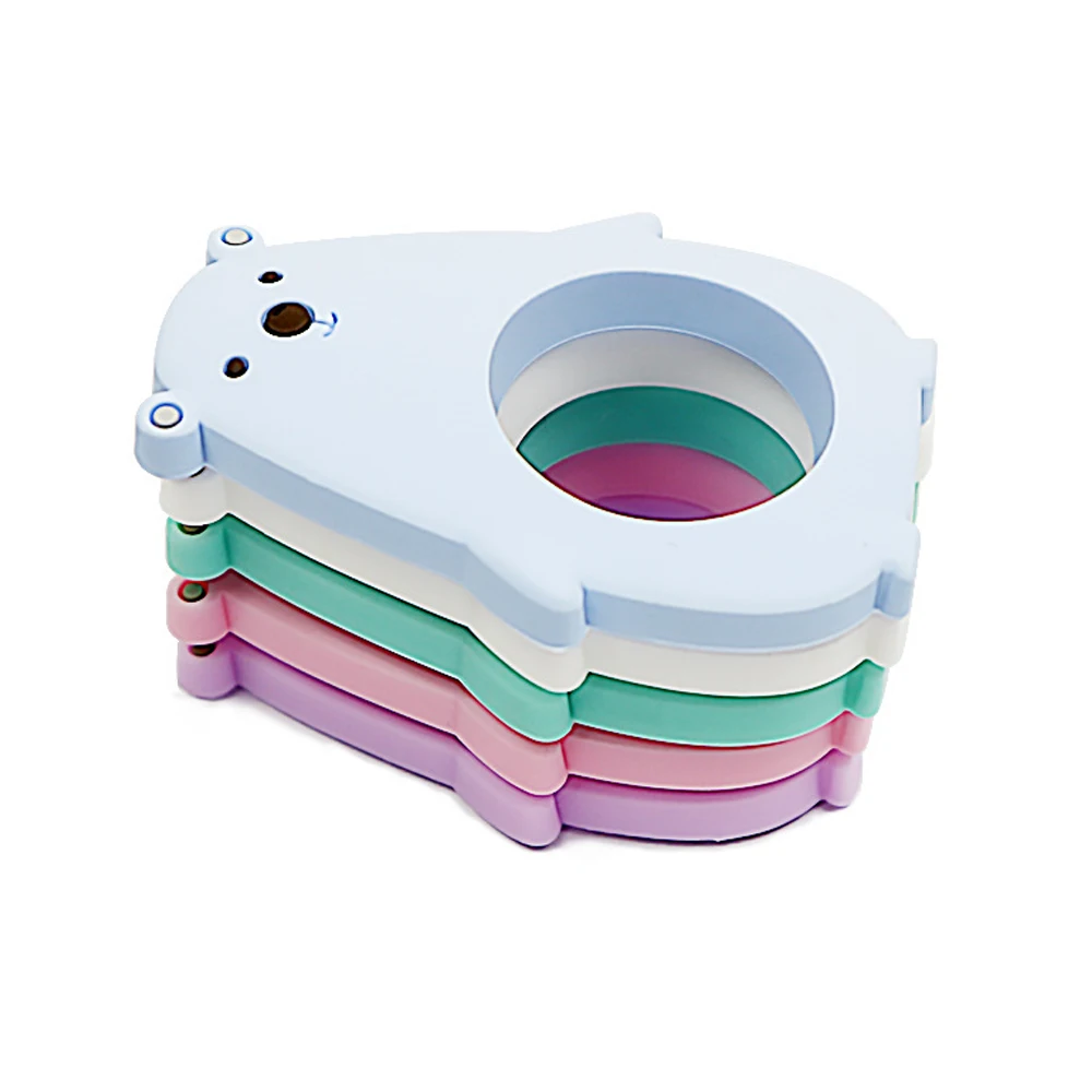 Силиконовый детский Прорезыватель для зубов форма медведя из мультфильма