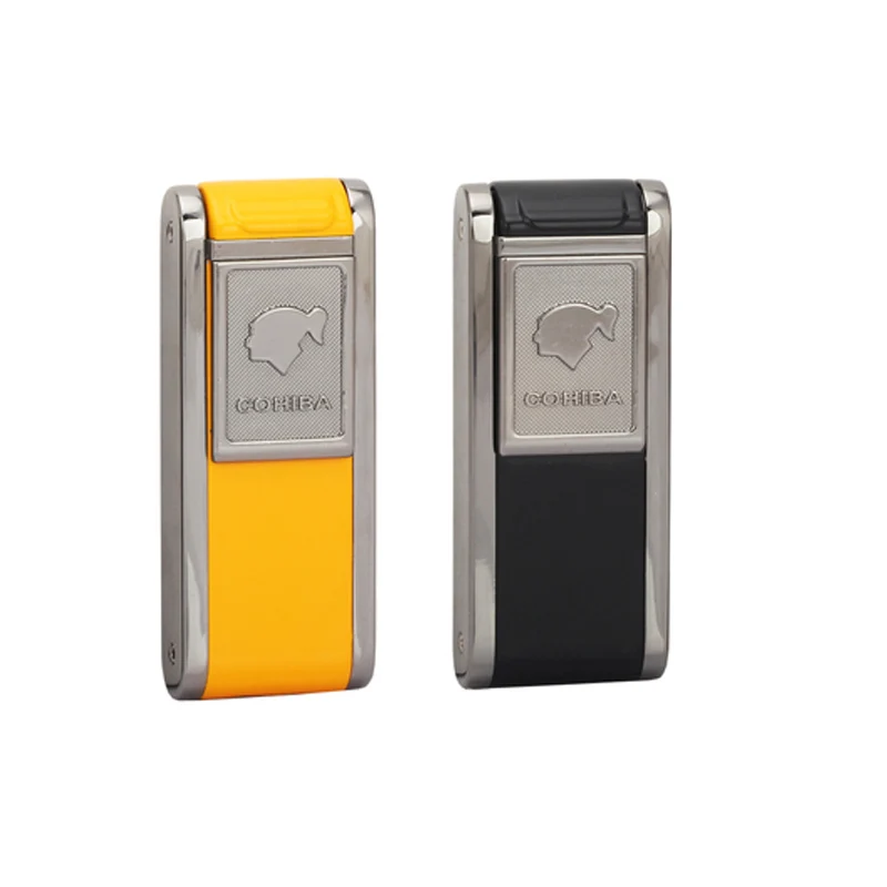Роскошная Подарочная коробка COHIBA гаджеты 2 пламя струйный фонарь Зажигалка для