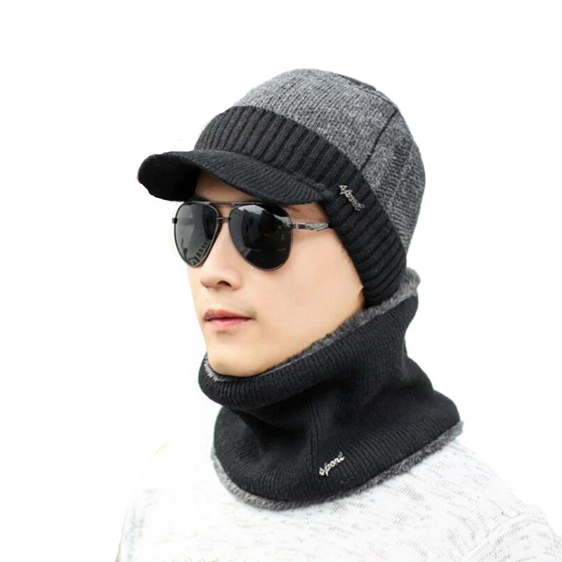 2019 зимние шапки для мужчин Skullies Beanie шапка зимняя мужской женский шерстяной шарф s