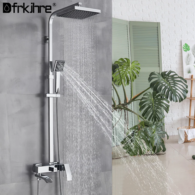 Душевой набор для ванной комнаты настенный дождевой водопад смесители душа
