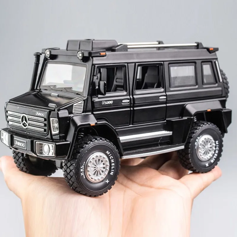

1:28 UNIMOG Alloy Car Model Light Sound Children Boys Gifts Toys Cars Diecasts & Toy Vehicles Strong Pull-back Car Model