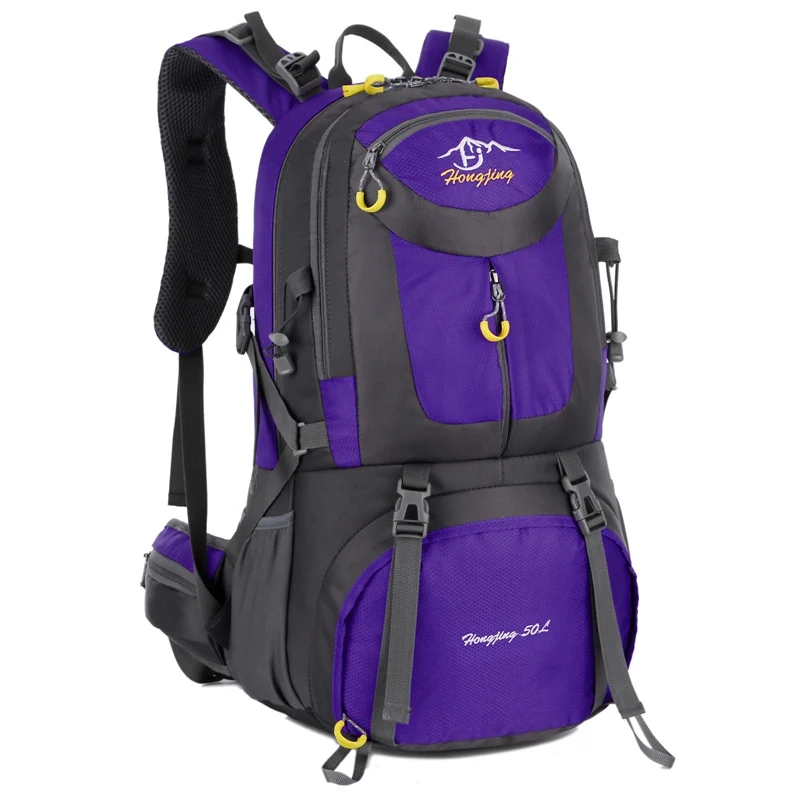 Purple 40/50/60L большой Ёмкость Пеший Туризм рюкзак Для мужчин Для женщин уличные горные ботинки для скалолазания, спортивный рюкзак, рюкзак для отдыха и путешествий - Цвет: Purple