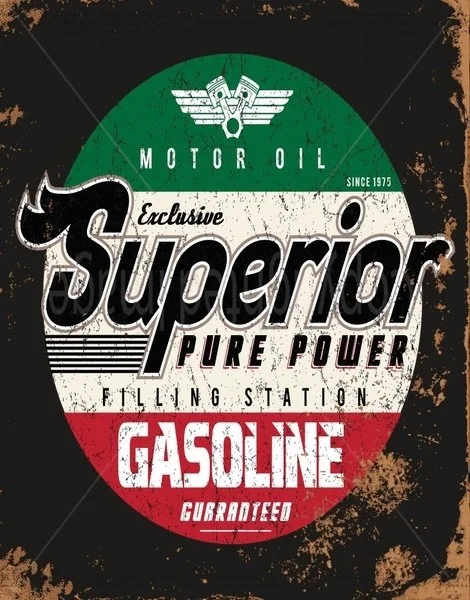 

Novelty Sign Motor Oil Superior Pure Power Large Metal Tin Sign Poster Wall Plaque