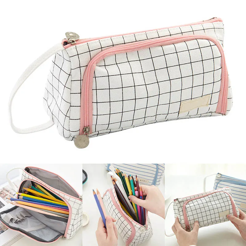 

Новый Большой Вместительный чехол для хранения маркер ручка Карандаш Чехол канцелярская сумка для школы офиса студентов DOM668