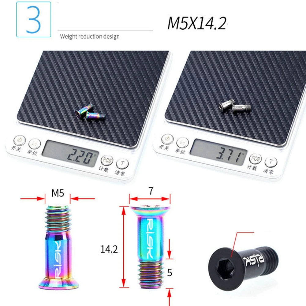 2 шт. титановые винты для велосипеда M5