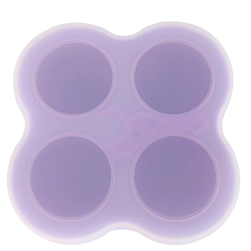 4 отверстия для льда лоток плесень с крышкой силиконовый ящик хранения Diy