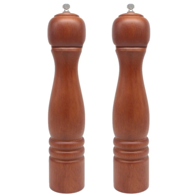 

Salt And Pepper Grinder Set Mill Spice Shaker Set Wooden Adjustable Ceramic Grinder Kit Wood Color Ceramic Refillable
