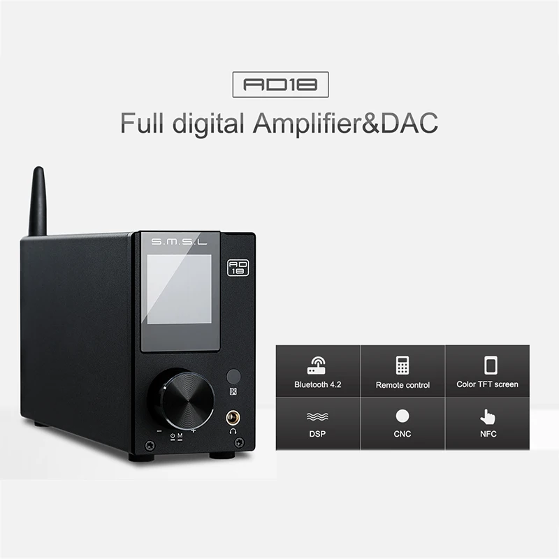 SMSL AD18 Bluetooth 4 2 наушники Amplifie HIFI полностью цифровое декодирование усилитель