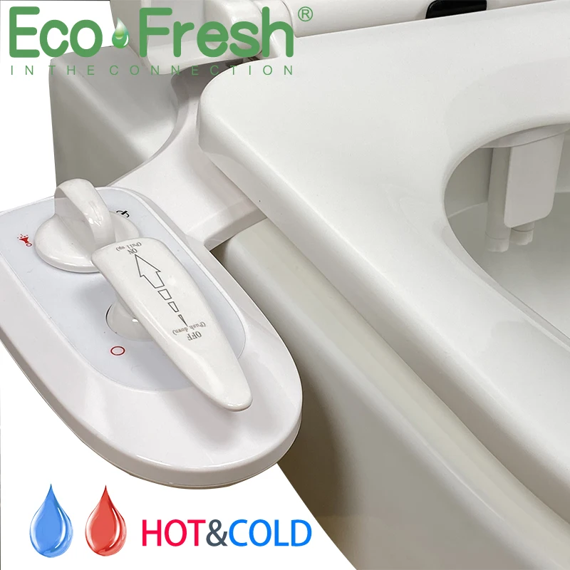 Биде Ecofresh для горячей и холодной воды, самоочищающийся распылитель для сиденья унитаза с подогревом, двойная насадка, для горячей воды, неэлектрическое Биде Shattaf Биде Ecofresh для горячей и холодной воды, самоочищающийся распылитель для сиденья унитаза с подогревом, двойная насадка, для горячей воды, неэлектрическое Биде Shattaf