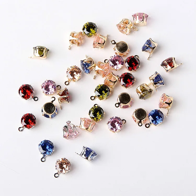 Кулон из циркония акварельного цвета с бриллиантами аксессуары для волос сделай