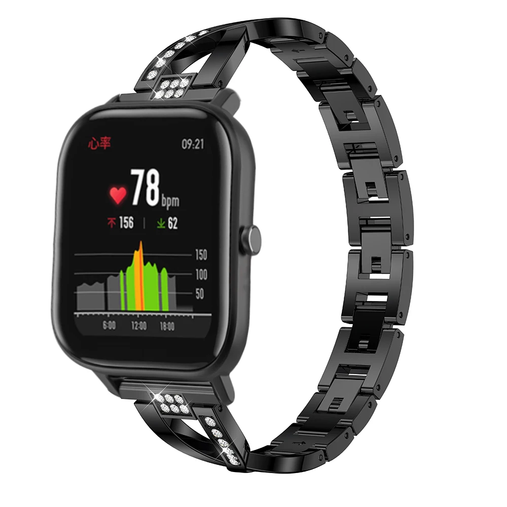 

For Huami Amazfit GTS Stainless Steel Strap band Replacement 20mm Watchband Metal Aolly Bracelet For Amazfit Bip Lite GTR 42mm