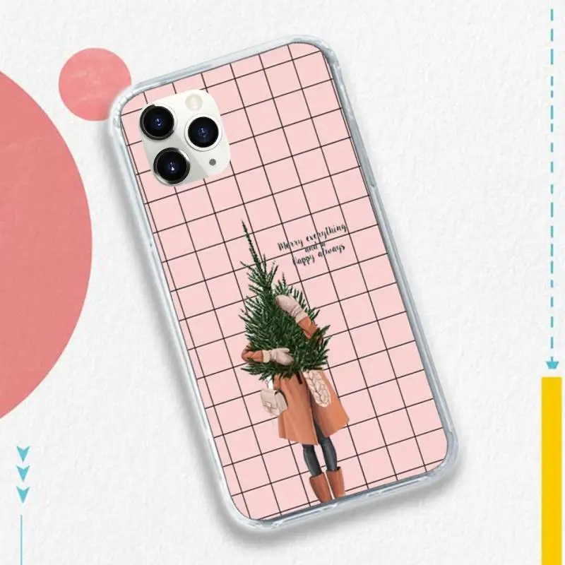 

girl Queen Mom baby pink grid Phone Case for iPhone 11 12 pro XS MAX 8 7 6 6S Plus X 5S SE 2020 XR