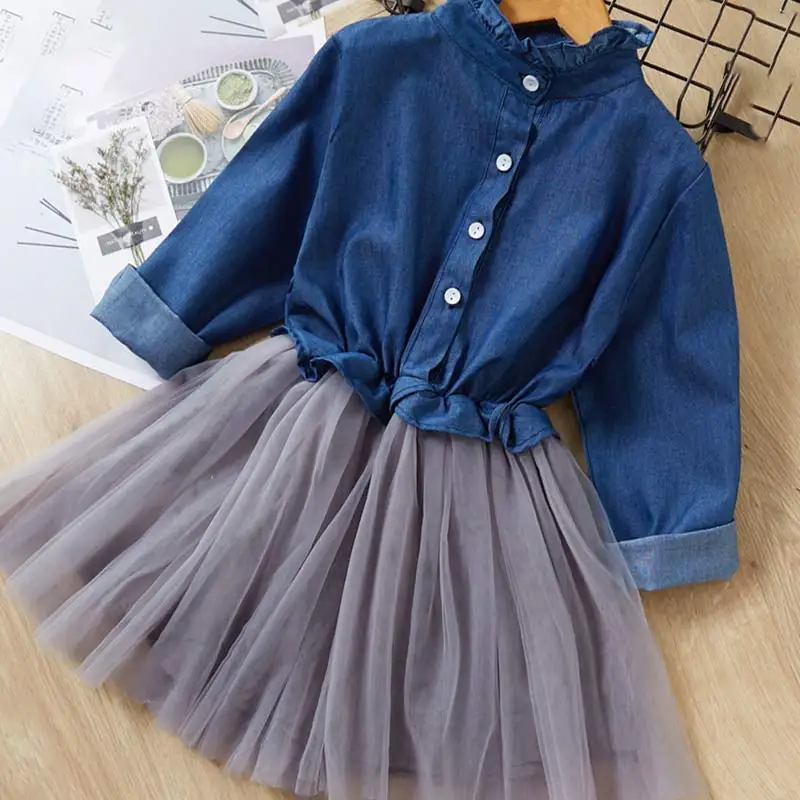 Keelorn Girls Dress 2020 Spring Winter Kids Dresses Long Sleeved Cartoon Swan Lace Appliques Princess 3-7Y girls clothes | Детская