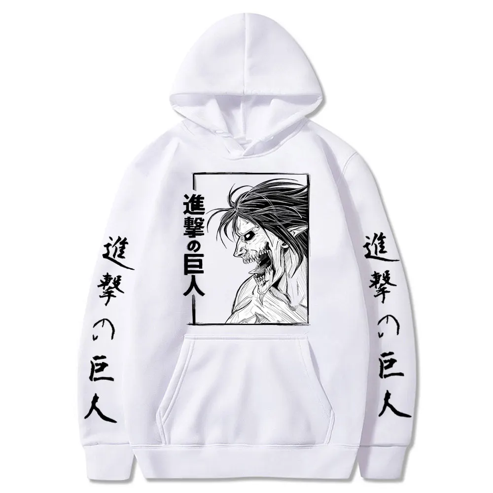 

Attack on Titan Hoodie Anime Levi Ackerman Print Pullover Oversized Sweatshirt Men/Women Casual Loose Black Hoodie Haikyuu