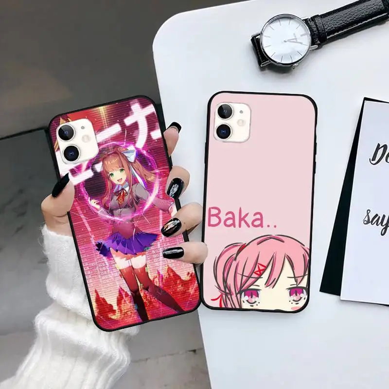 Чехол для телефона Doki Literature Club с аниме iPhone 7 8 11 12 Pro X XS XR Samsung A S 6 9plus 10plus 21s 71|Бамперы|