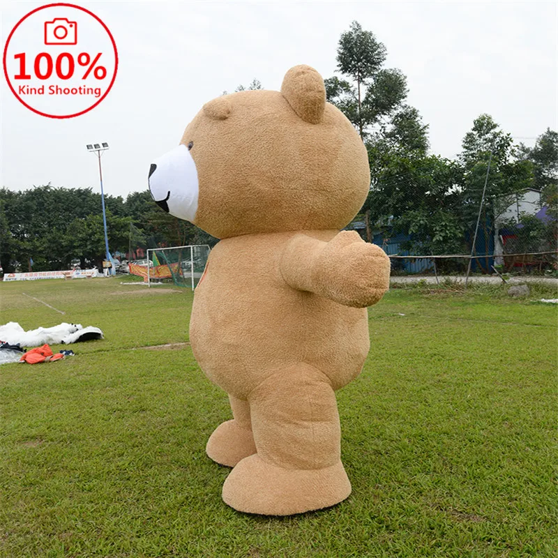Inflatable Ted dy Bear Plush Mascot Costume Suit Cosplay Party Game Furry Dress Outfits Halloween Xmas Easter for Adult Costume