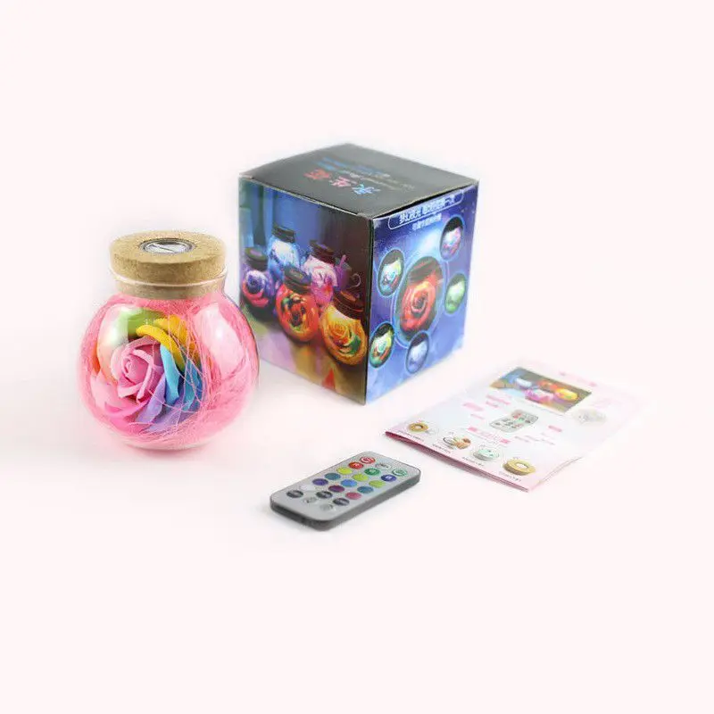 2019 юбилей навсегда цветок Роза со светодиодный коробкой беспринт цветы луна