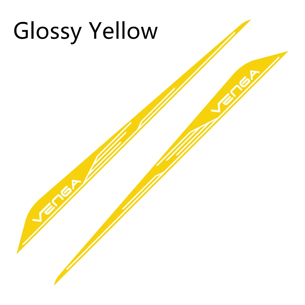 Glossy Yellow 2 шт. наклейки на юбку для двери автомобиля Kia Venga Автомобильная виниловая пленка гонки спорт DIY Наклейка автомобильный Стайлинг принадлежности для тюнинга - Название цвета: Glossy Yellow