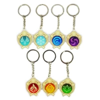 genshin impact inazuma keychain cosplay eyes of god acrylic key chain pendant key holder bags two sided keyring new