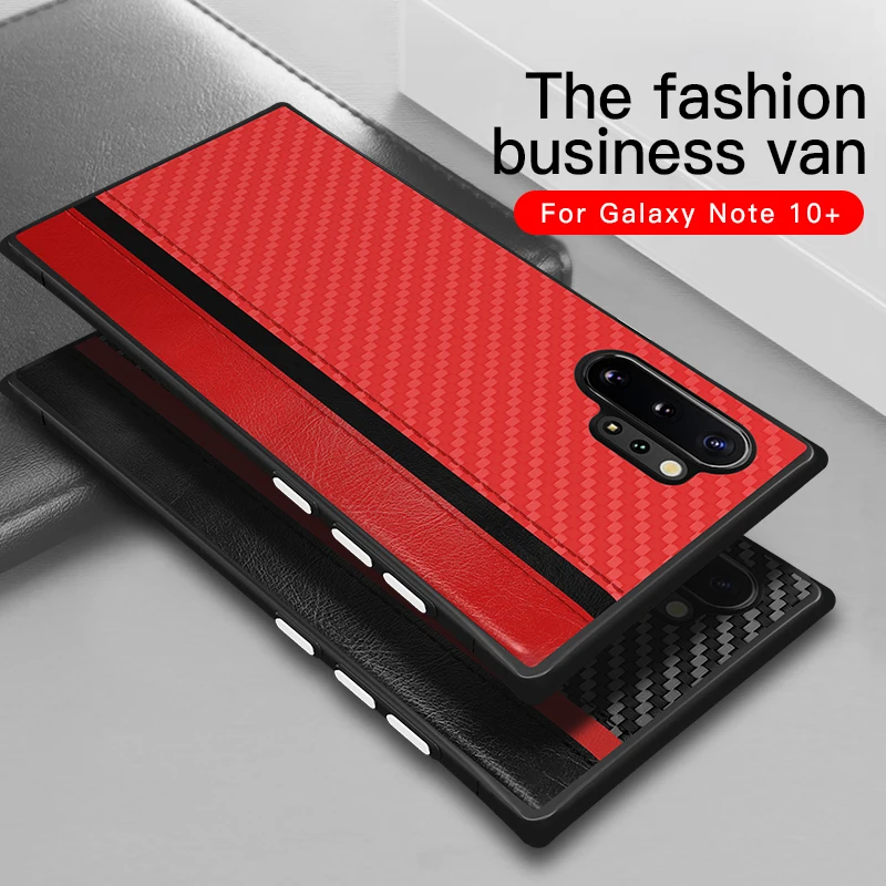 Роскошный чехол для телефона из искусственной кожи и углеродного волокна samsung