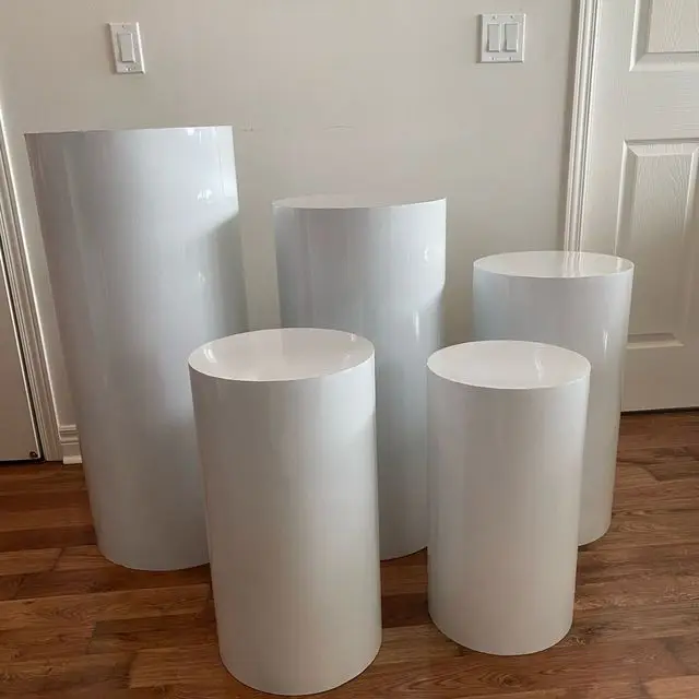 Лидер продаж 2022 Круглые Белые Цилиндрические стойки из железа 3-5 шт.