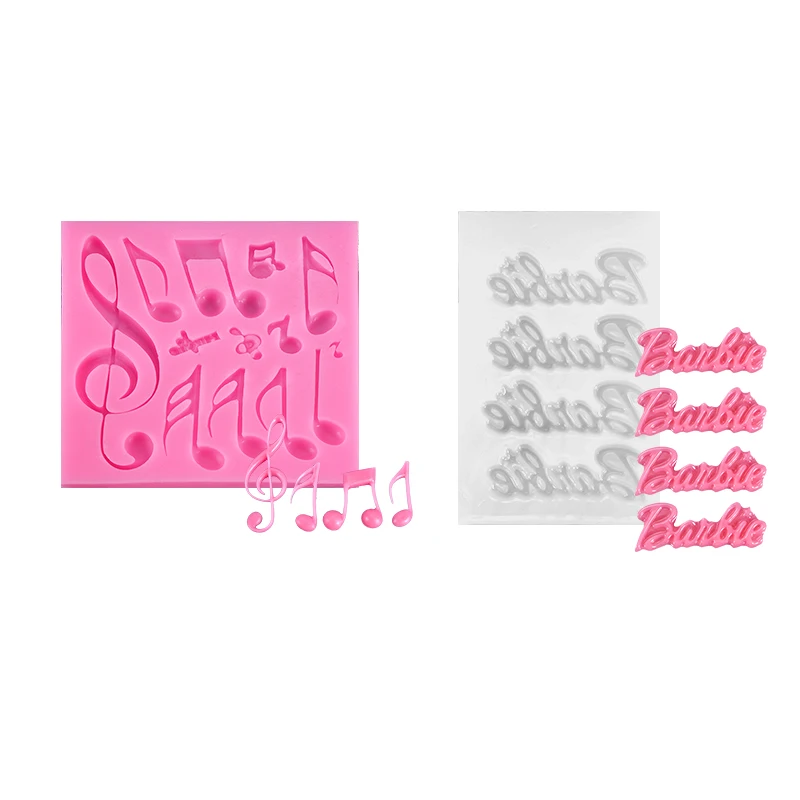 Барби письмо музыкальная нота силиконовые формы эпоксидной смолы литейные для