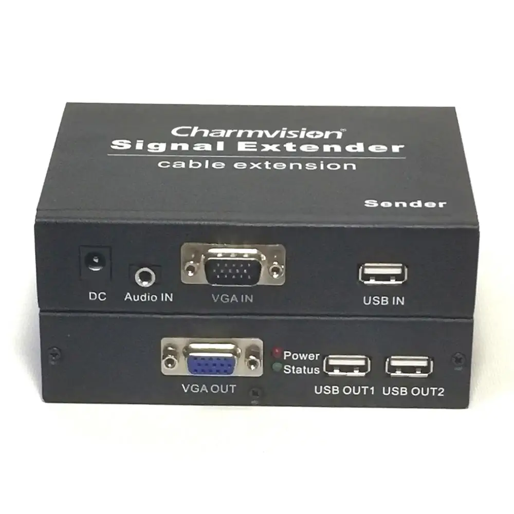 Charmvision IPKVM-200UVA 200m 650ft IP 3.5mm Audio VGA USB Keyboard Mouse KVM Extender TCP LAN Network Switch via Cat5e cable - купить по