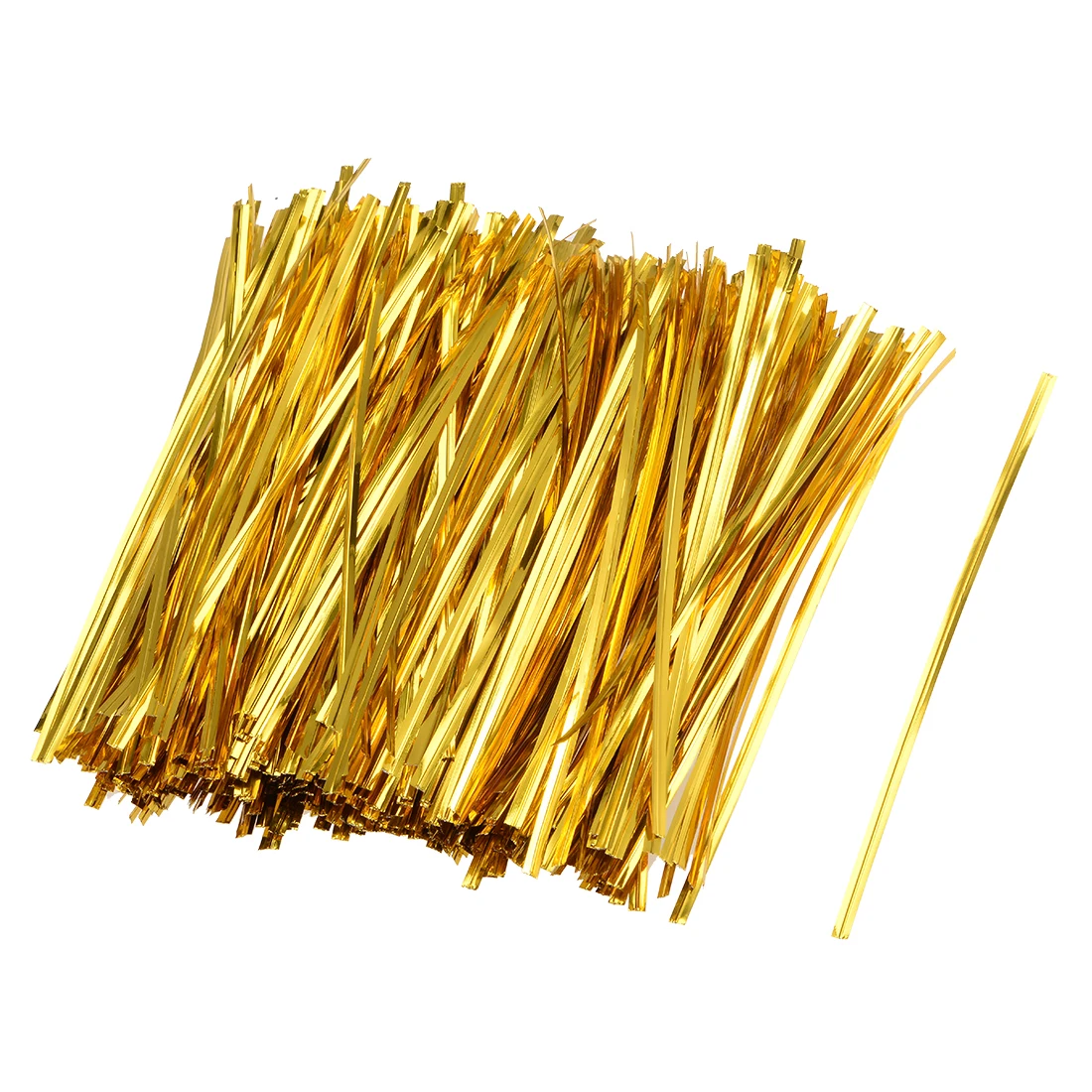 

uxcell 1000pcs Long Strong Twist Ties 4 Inches Quality Plastic Closure Tie Golden For Home, Business, Institutions