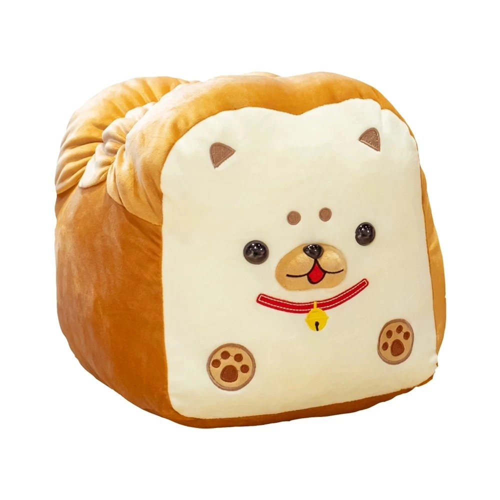 

30/40CM Shiba Inu plush toy cute bread toast shaped pillow stuffed soft plush doll girl sleeping sofa cushion plush toy