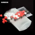 50 шт.лот 10x7x2 см, новый стиль, Прозрачная форма подушки, Свадебная подарочная коробка, прозрачная, оптовая продажа, мешок для конфет на вечеринку