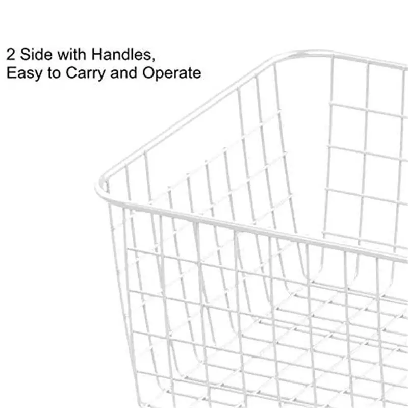 Белая железная корзина для хранения 2 шт. | Дом и сад