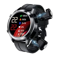 t10 smartwatch men 2 in 1 multifunctional wireless tws bluetooth earphone sport smartwatch fitness tracker for android ios
