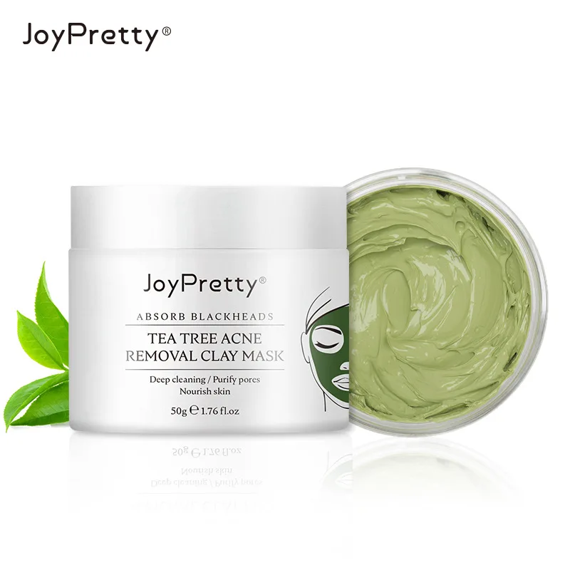 

JoyPretty 50g Green Tea Tree Clay Mask Deep Cleaning Remove Blackheads Whitening Moisturizing Shrink Pores Facial Skin Care