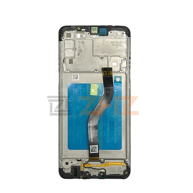 Для samsung Galaxy A20s ЖК-дисплей A207 кодирующий преобразователь сенсорного экрана в сборе SM-A207F/DS A207U+ рамка запасные части