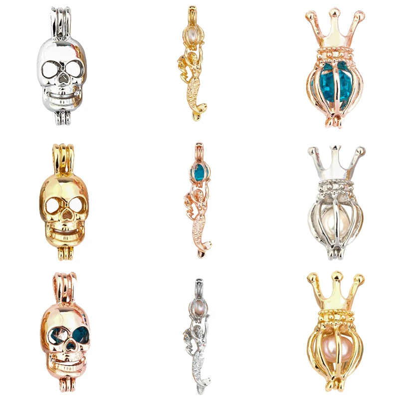 Классический Панк в форме черепа эфирное масло медальон со светорассеивателем