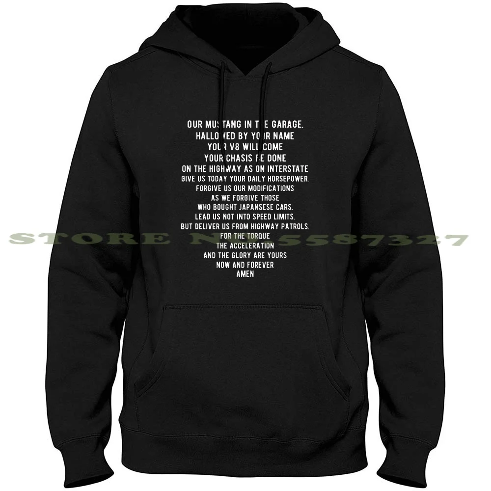 

Mustang Lords Prayer Stang Streetwear Sport Hoodie Sweatshirt Funny Car Car Funny Sayings Sports Muscle Car Lover V8 Stang