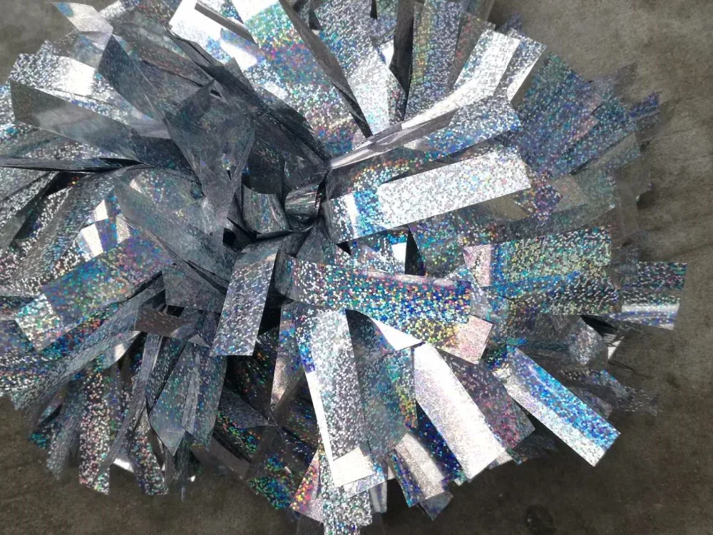 Профессиональный помпон для чирлидинга акриловыми помпонами 3/4 &quotx 6&quot металлик