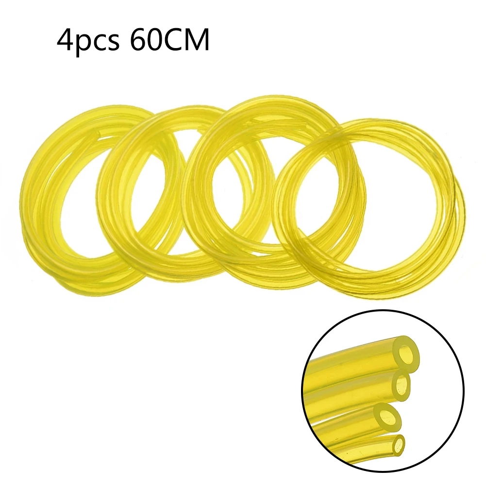 4PCS 4 Sizes Fuel Line Hose 60cm Gas Pipe Tubing For Poulan Craftman STIHL Husqvarna Trimmer Chainsaw Blower Tools 1.96feet/each |