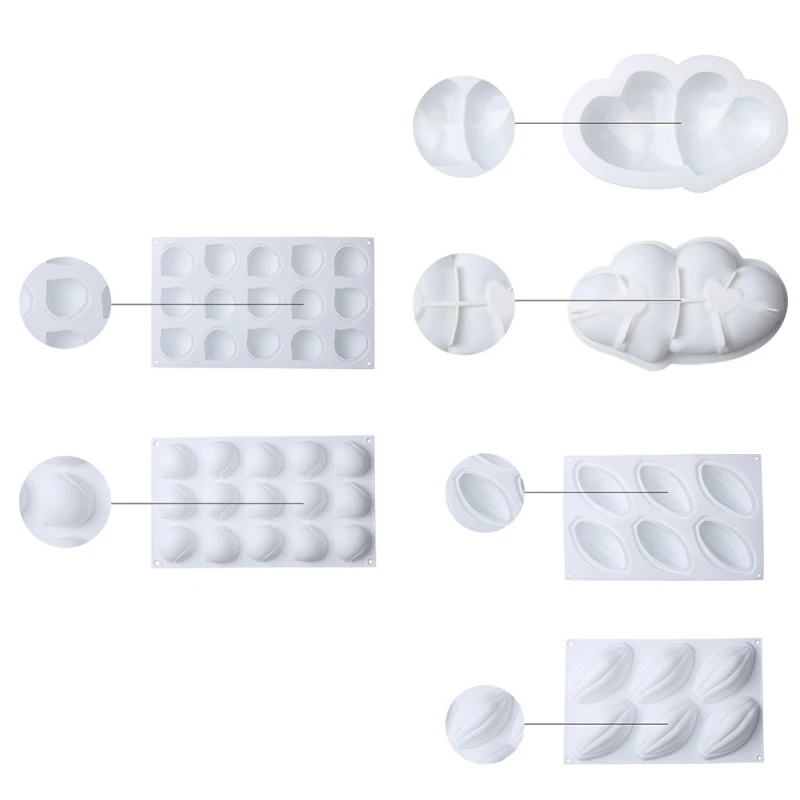 Новая силиконовая форма для мусса торта лесного ореха фруктов свадебные 3D