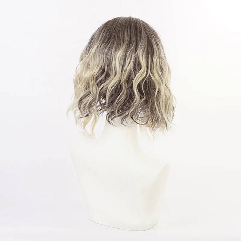 New 2021 Loki Season 1 Loki Sylvie The Variant Cosplay Wig Short Curly Black Blond Mix Heat Resistant Synthetic Hair + Wig Cap