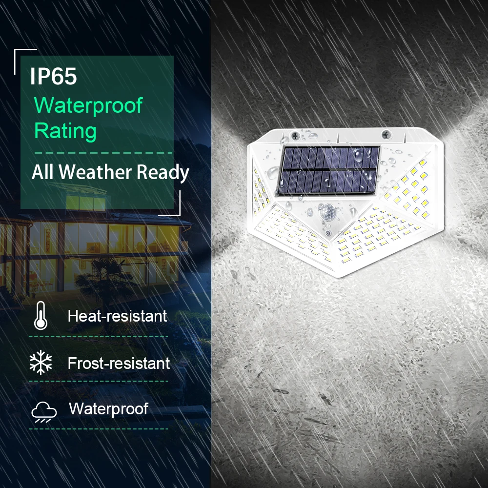 1/2/4 Pcs 100 Leds Garden Solar Power Lights MPOW Outdoor Motion Sensor Light Upgrade Wide Angle Wireless Waterproof Wall | Лампы и
