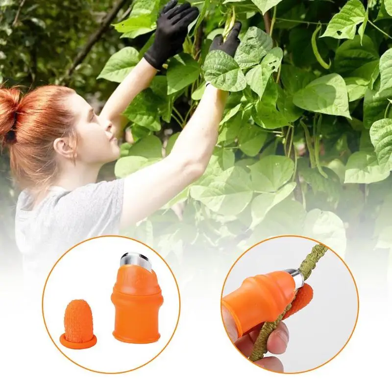 

Silicone Thumb Knife Plucking Device for Cutting Vegetable Agricultural Finger Knife For Picking Grape Pepper Garden Tools