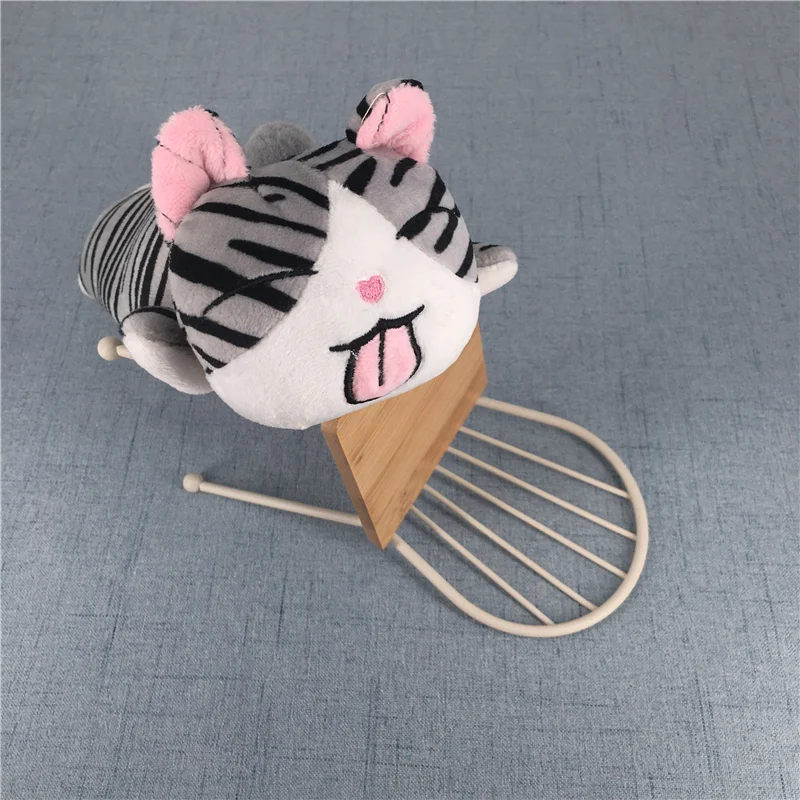 24 см Большой размер серый Кот плюшевая монета Сумочка чехол Подарок для девочки