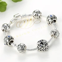 attractto silver starhamsa hand braceletsbangles for women snaps jewelry crystal bracelet charm friendship bracelet sbr190319