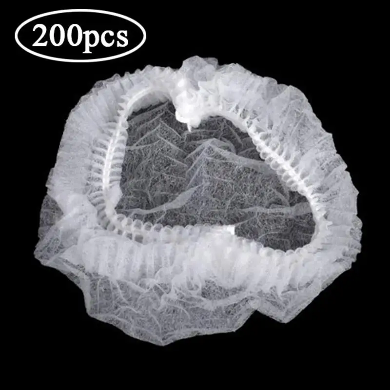 Одноразовые шапочки для волос прозрачные душа эластичные купания нетканые